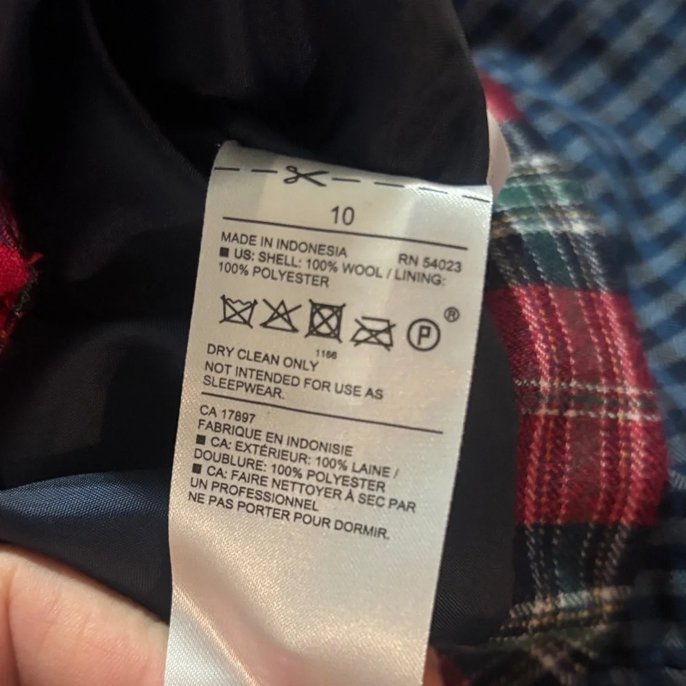 Janie and Jack Red Plaid Vest